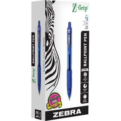 Zebra Z-Grip Retractable Ballpoint Pens, 1 Dozen, ZEB23920