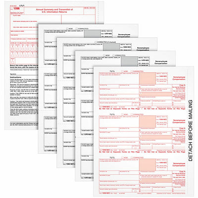 TOPS 5-part 1099-NEC Tax Forms, White, 50 / Pack, TOP22993-NEC