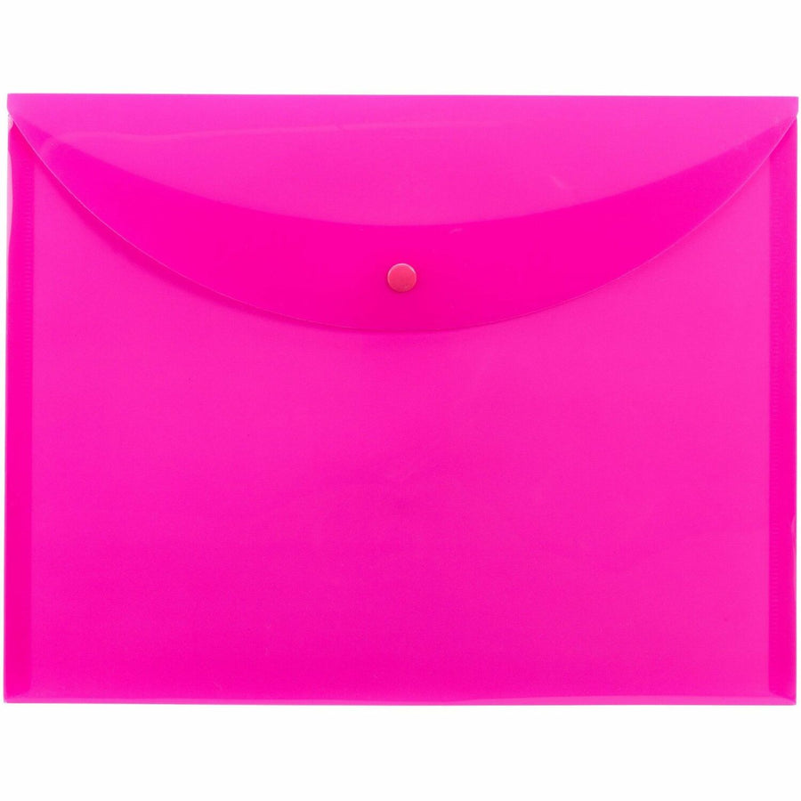 Smead Top-Load Project Envelope with Snap Closure, 11.75" x 9", Pink, Compact, 10 / Box, SMD89682