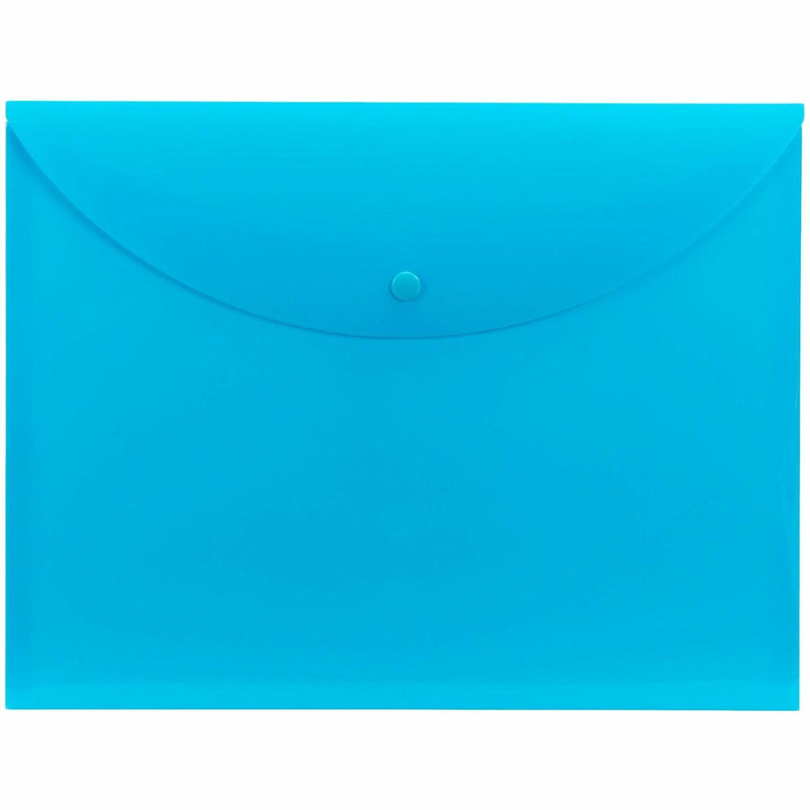 Smead Top-Load Project Envelope with Snap Closure, 11.75" x 9", Teal, Compact, 10 / Box, SMD89681