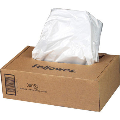 Fellowes AutoMax 130C/200C Shredder Waste Bags, Clear, 100 / Carton — view 1