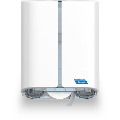Cascades PRO Tandem Jumbo Toilet Paper Dispenser, Single Roll (C382), White, 1 x Roll, CSDC383