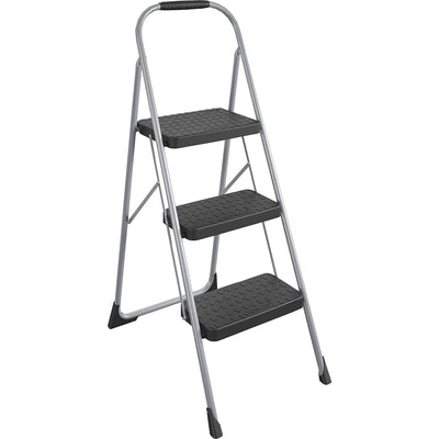 Dorel Cosco Ultra-Thin 3-Step Ladder, Platinum, CSC11408PBL1E