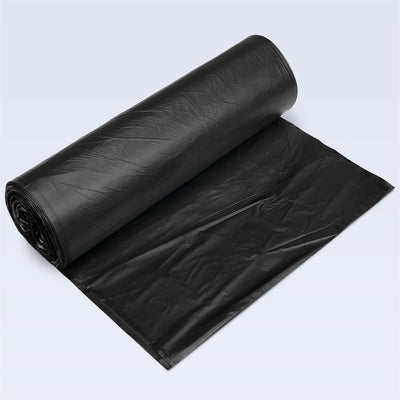 Inteplast HDPE Can Liners, 22 Microns, 38" x 60", Black, Pack Of 150 Liners, 150 / Pack, IBSS386022K