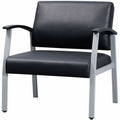 Lorell Healthcare Reception Big & Tall Antimicrobial Guest Chair, Silver, LLR67001