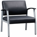 Lorell Healthcare Reception Big & Tall Antimicrobial Guest Chair, Silver, LLR67001