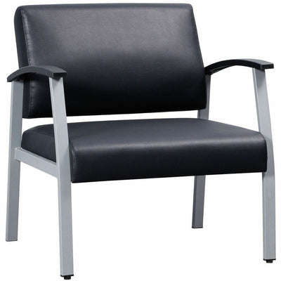 Lorell Healthcare Reception Big & Tall Antimicrobial Guest Chair, Silver, LLR67001