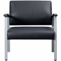 Lorell Healthcare Reception Big & Tall Antimicrobial Guest Chair, Silver, LLR67001