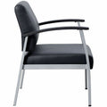 Lorell Healthcare Reception Big & Tall Antimicrobial Guest Chair, Silver, LLR67001