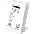 Lorell L-base Slanted Sign Holder Stand, Clear, 3 / Pack, LLR49208
