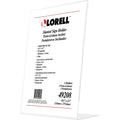 Lorell L-base Slanted Sign Holder Stand, Clear, 3 / Pack, LLR49208