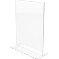Lorell T-base Standing Sign Holders, Clear, 2 / Pack, LLR49207