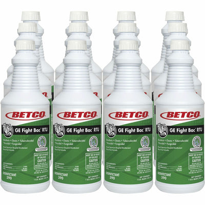 Betco GE Fight Bac RTU Disinfectant, Clear, 12 / Carton, BET3901200CT