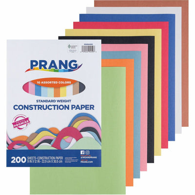 Dixon Ticonderoga Prang Construction Paper, Assorted, 1 Pack, PACP0094450