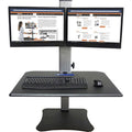 Victor DC350 Dual Monitor Sit-Stand Desk Converter, Aluminum, VCTDC350A