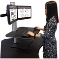 Victor DC350 Dual Monitor Sit-Stand Desk Converter, Aluminum, VCTDC350A
