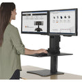 Victor DC350 Dual Monitor Sit-Stand Desk Converter, Aluminum, VCTDC350A