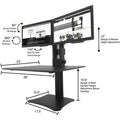 Victor DC350 Dual Monitor Sit-Stand Desk Converter, Aluminum, VCTDC350A