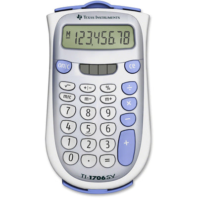 Texas TI1706 SuperView Handheld Calculator, Gray, /BX 12BX/CT — view 1