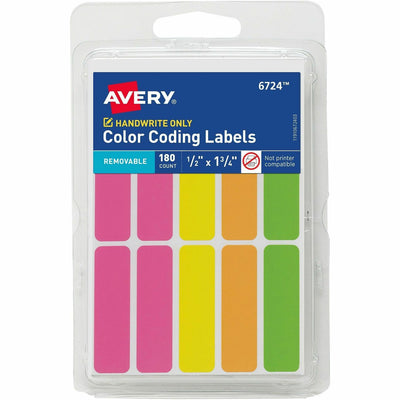 Avery Rectangular Removable Color Coding Labels on Small Sheets, Neon Green, 1 Carton — view 1