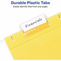Avery Hanging File Folder Tabs, 1/5 Cut, 20 Total (06727), Matte Clear, 1 Carton, AVE06727