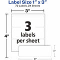 Avery Removable Multi-Use ID Labels on Small Sheets - Handwrite Only, White, 1 Carton, AVE06728
