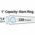 Avery Durable View 3 Ring Binder, 1" Slant Rings, 1 Chartreuse Binder (17263), 8 1/2" Width x 11" Length, 6 / Carton, AVE17263