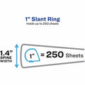 Avery Durable View 3 Ring Binder, 1" Slant Rings, 1 Pink Binder, 8 1/2" Width x 11" Length, AVE17830
