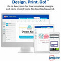 Avery Adhesive Name Badges, Matte, 1 Carton, AVE25395