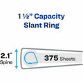 Avery Heavy-Duty View Binder, 1.5" Slant Rings, 11"x17", White (72125), 11" Width x 17" Length, 6 / Carton, AVE72125