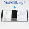 Avery Heavy-Duty View 3 Ring Binders, 2" One Touch Slant Rings, 4 White Binders (79790), 8 1/2" Width x 11" Length, 4 Each, AVE79790