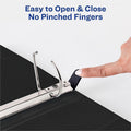 Avery Heavy-Duty View 3 Ring Binders, 2" One Touch Slant Rings, 4 White Binders (79790), 8 1/2" Width x 11" Length, 4 Each, AVE79790