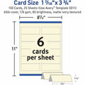 Avery Ivory Matte 2-sided Place Cards, 1 Carton, AVE05012