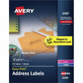 Avery Easy Peel Address Label, Clear, 5 / Carton, AVE06585