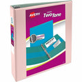 Avery Two-Tone Binder, 2 Inch Slant Rings, Color Will Vary (17236), White, 8 1/2" Width x 11" Length, 6 / Carton, AVE17236