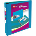 Avery Two-Tone Binder, 2 Inch Slant Rings, Color Will Vary (17236), White, 8 1/2" Width x 11" Length, 6 / Carton, AVE17236
