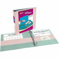 Avery Two-Tone Binder, 2 Inch Slant Rings, Color Will Vary (17236), White, 8 1/2" Width x 11" Length, 6 / Carton, AVE17236