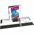 Avery Two-Tone Binder, 2 Inch Slant Rings, Color Will Vary (17236), White, 8 1/2" Width x 11" Length, 6 / Carton, AVE17236