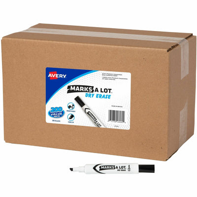 Avery Marks-A-Lot Value Pack Dry Erase Markers, 200 / Carton, AVE24445