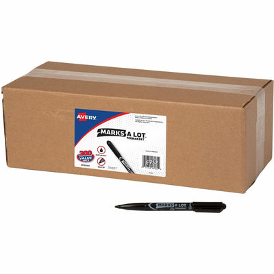 Avery Marks-A-Lot Value Pack Pen-Style Permanent Markers, 200 / Carton — view 1