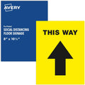 Avery Floor Decal, Black, 5 / Pack, AVE83022