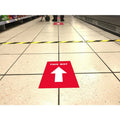 Avery THIS WAY Social Distancing Floor Decals, White, 1 Pack, AVE83091