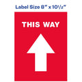 Avery THIS WAY Social Distancing Floor Decals, White, 1 Pack, AVE83091