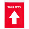 Avery THIS WAY Social Distancing Floor Decals, White, 1 Pack, AVE83091