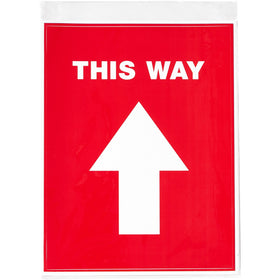 Avery THIS WAY Social Distancing Floor Decals, White, 1 Pack, AVE83091