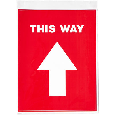 Avery THIS WAY Social Distancing Floor Decals, White, 1 Pack, AVE83091