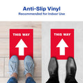Avery THIS WAY Social Distancing Floor Decals, White, 1 Pack, AVE83091
