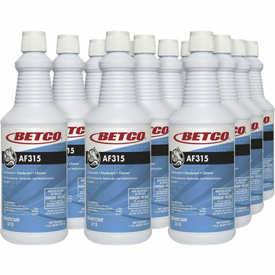 Betco AF315 Disinfectant Cleaner, Turquoise, 12 / Carton, BET3151200CT
