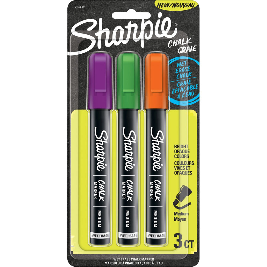 Sharpie Wet Erase Chalk Markers, Wipe Off, 3 / Pack, SAN2103006