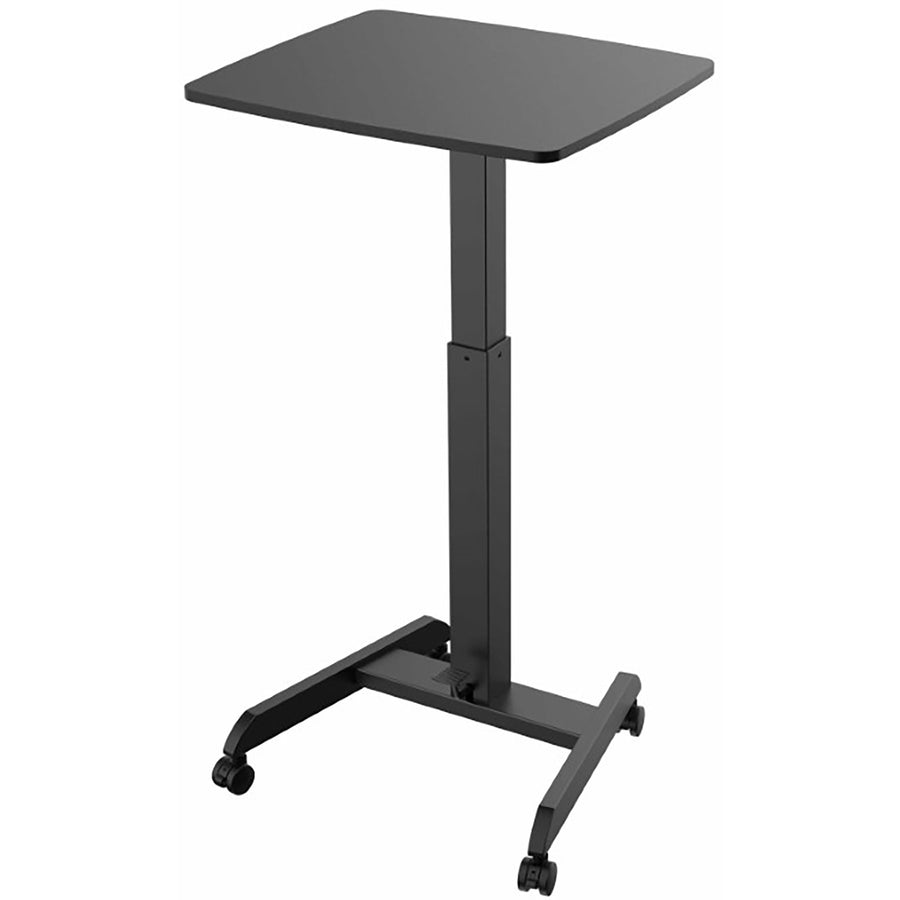 Kantek Mobile Height-Adjustable Compact Sit-Stand Desk, 23.60" x 44.20", Medium Density Fiberboard (MDF), KTKSTS300B